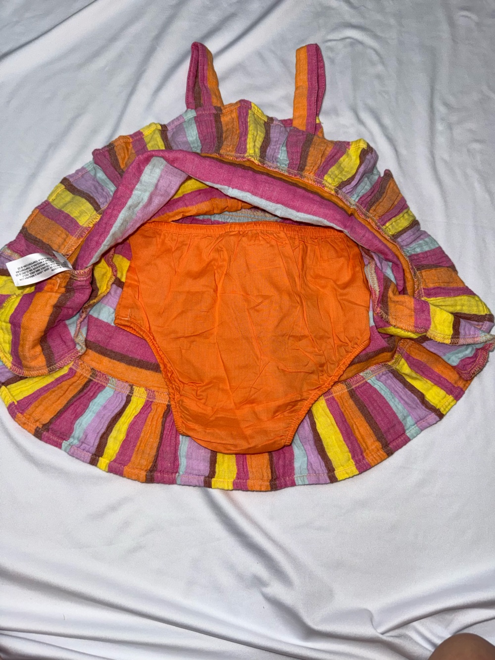 Colorful Striped Ruffle Sundress Tank - Picture 4 of 6